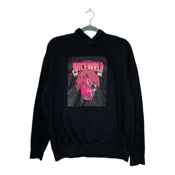 Three Layer Premium Large Mens Black Long Sleeve Pockets Pullover Hoodie - Picture 1 of 7